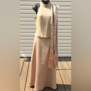 4 / $15 Dave & Johnny women’s gold skirt, top and shawl outfit